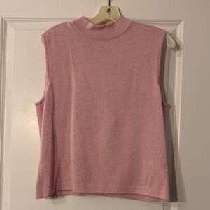 St. John Soft Pink Sleeveless Tank Top